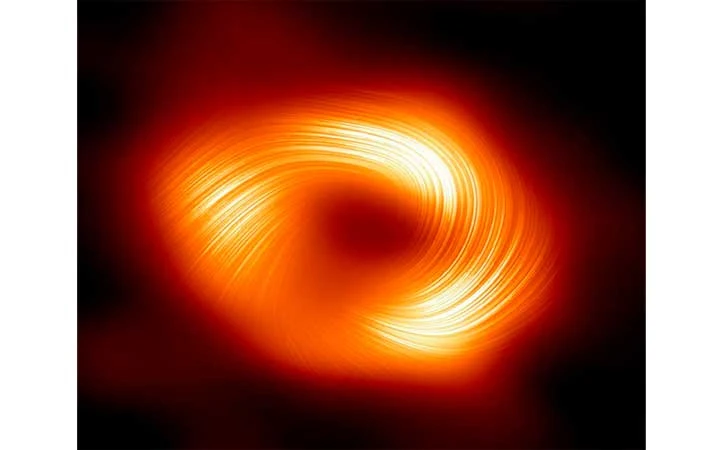 Descubren campos magnéticos en agujero negro supermasivo