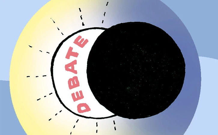 Eclipse solar opacó el debate presidencial