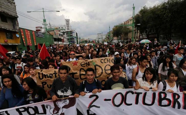 Marcha 2 de octubre, tras 56 años de la matanza de Tlatelolco