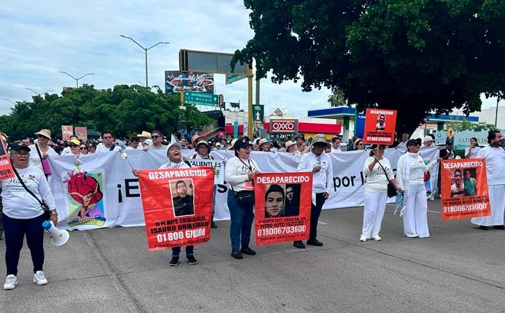 Protestan colectivos por personas desaparecidas en Culiacán