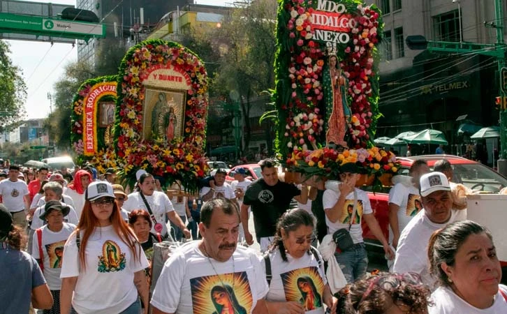 Sube el número de peregrinos que llegan a la Basílica de Guadalupe