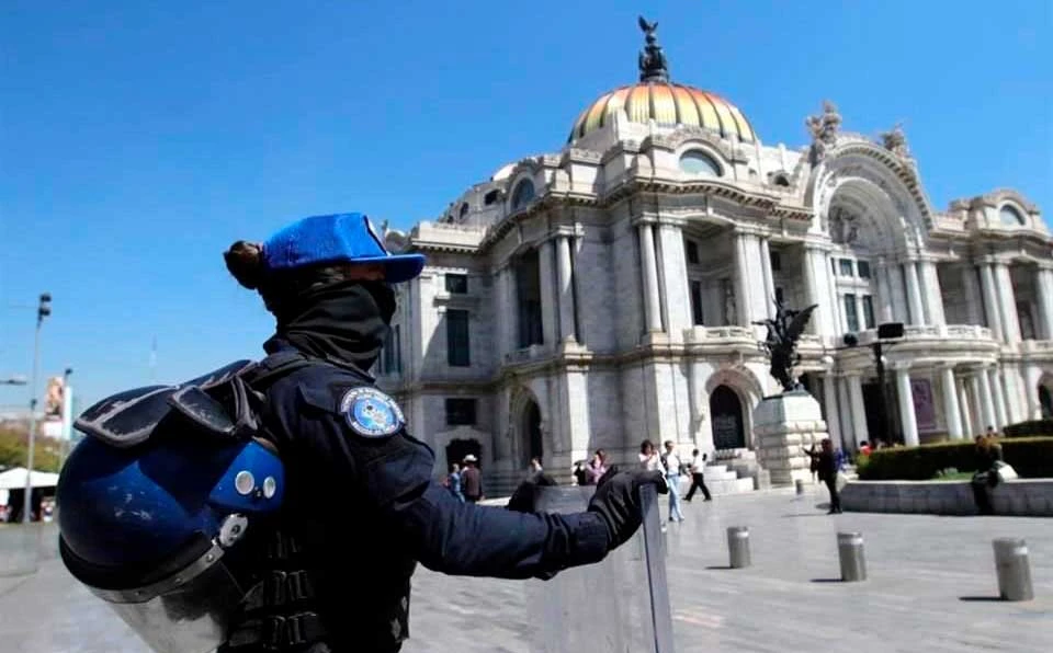 Despliegan operativo de seguridad en Bellas Artes, participa la GN