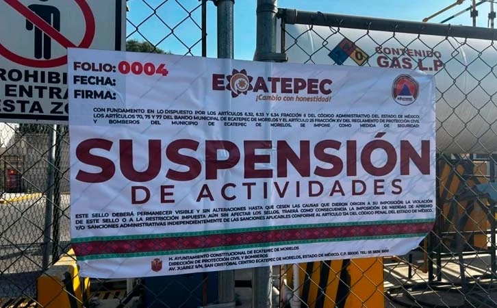 Suspenden gasolineras en Ecatepec por operar fuera de la ley