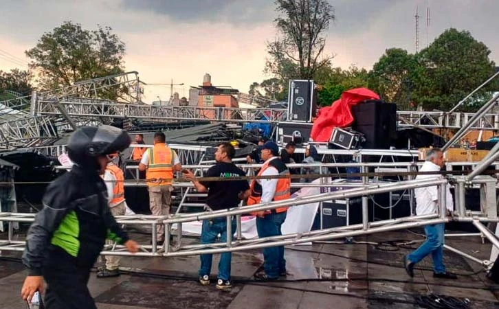 Reportan estables a lesionados por caída de escenario en Gustavo A. Madero
