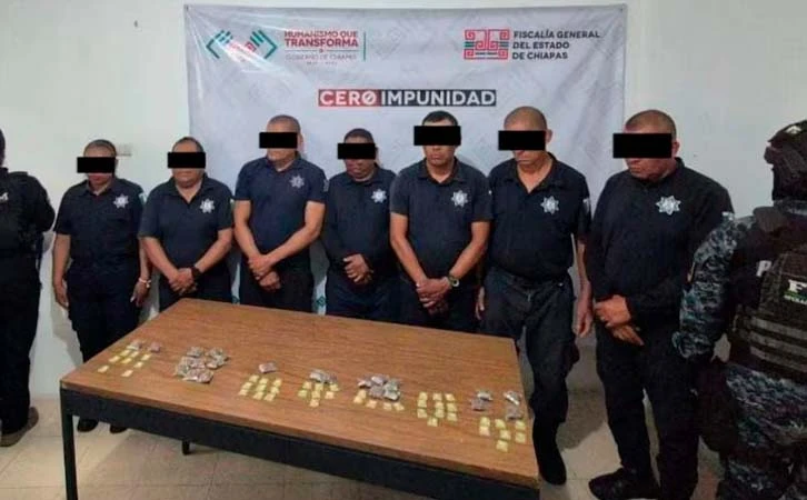 Caen policías de Frontera Chiapas-Guatemala por distribución de droga