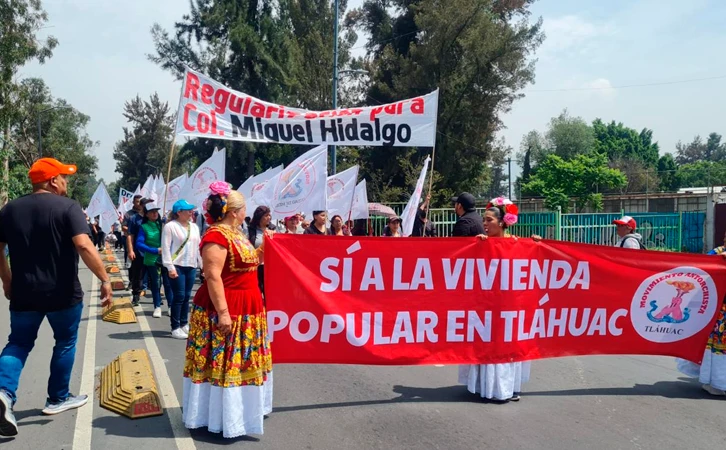 Habitantes de alcaldía Tláhuac exigen vivienda