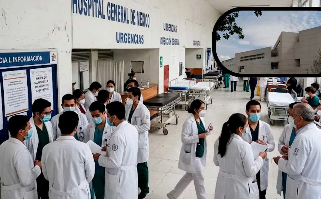Brote de Salmonella en Hospital General de México enferma a 135 médicos residentes