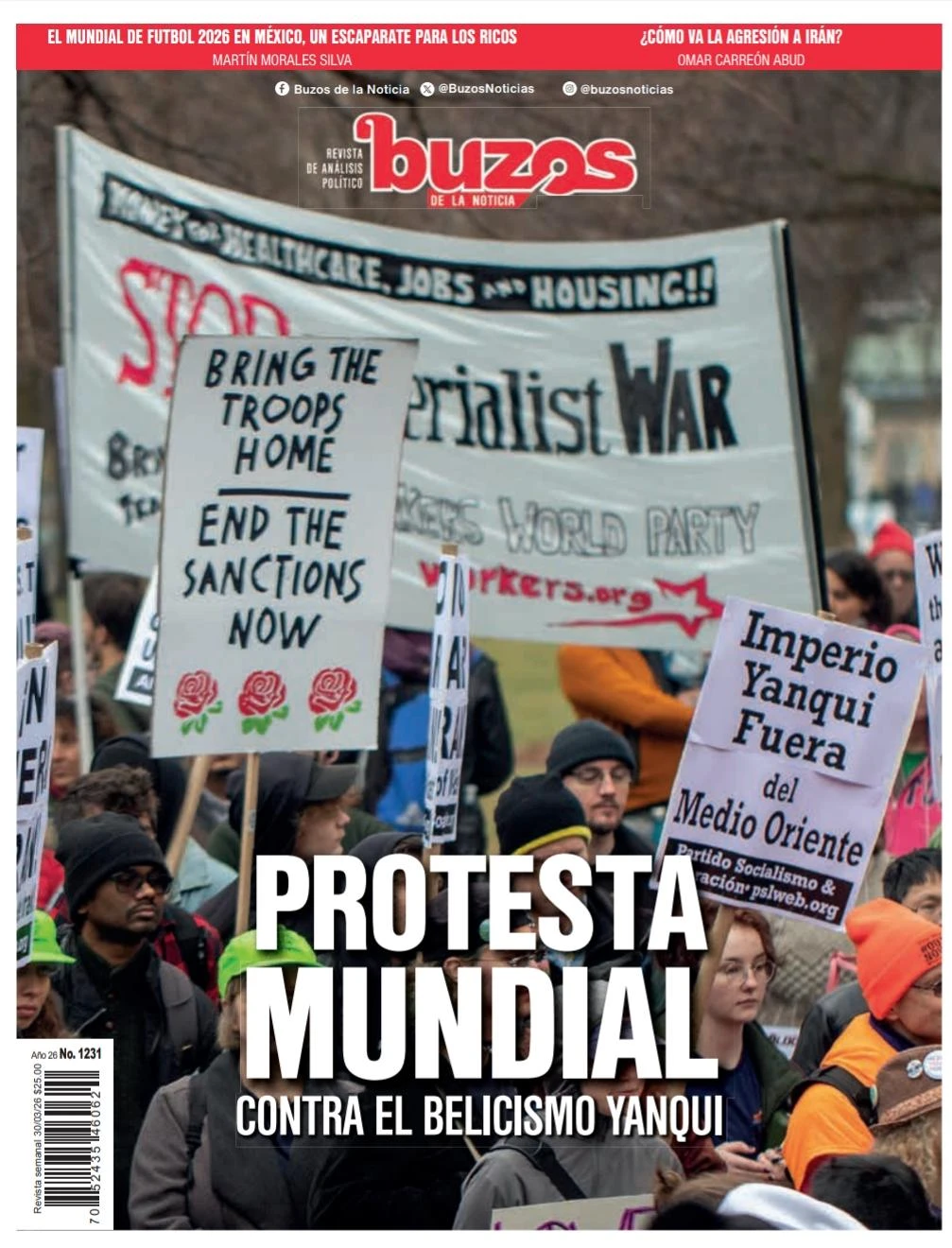 Protesta mundial contra el belicismo yanqui